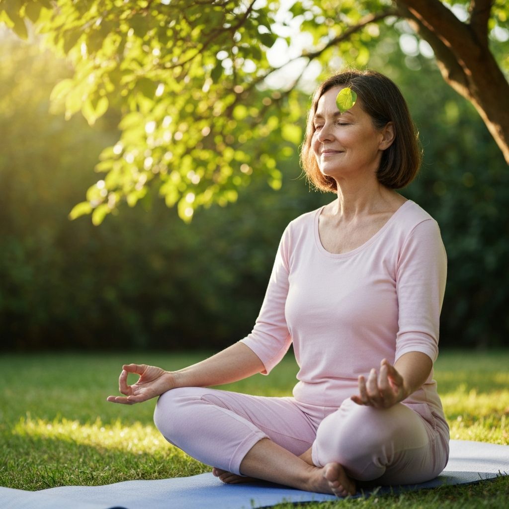 Person in peaceful wellness activity